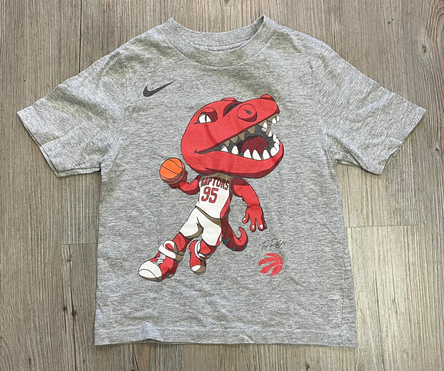 Grey Nike Raptors Tee, 4Y