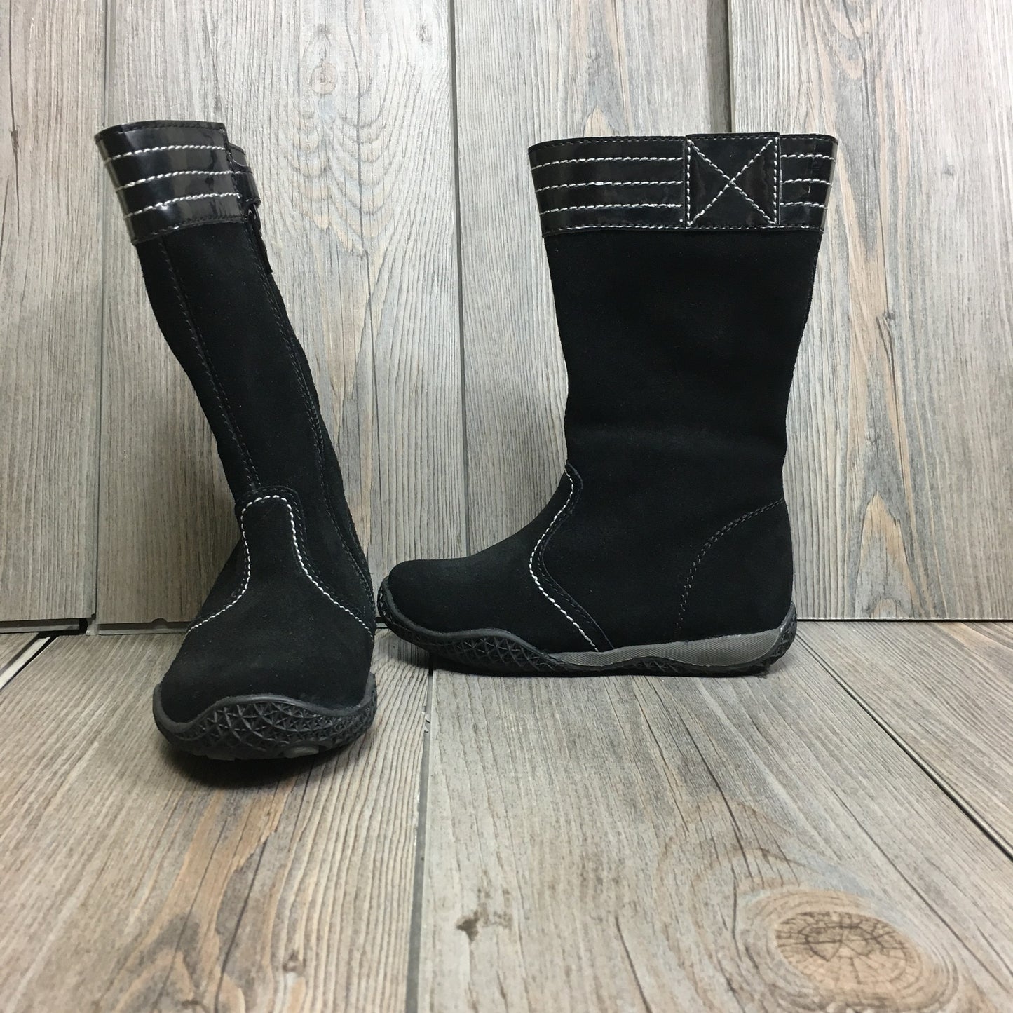 Black Naturino Fall Boots Swede, 6.5T