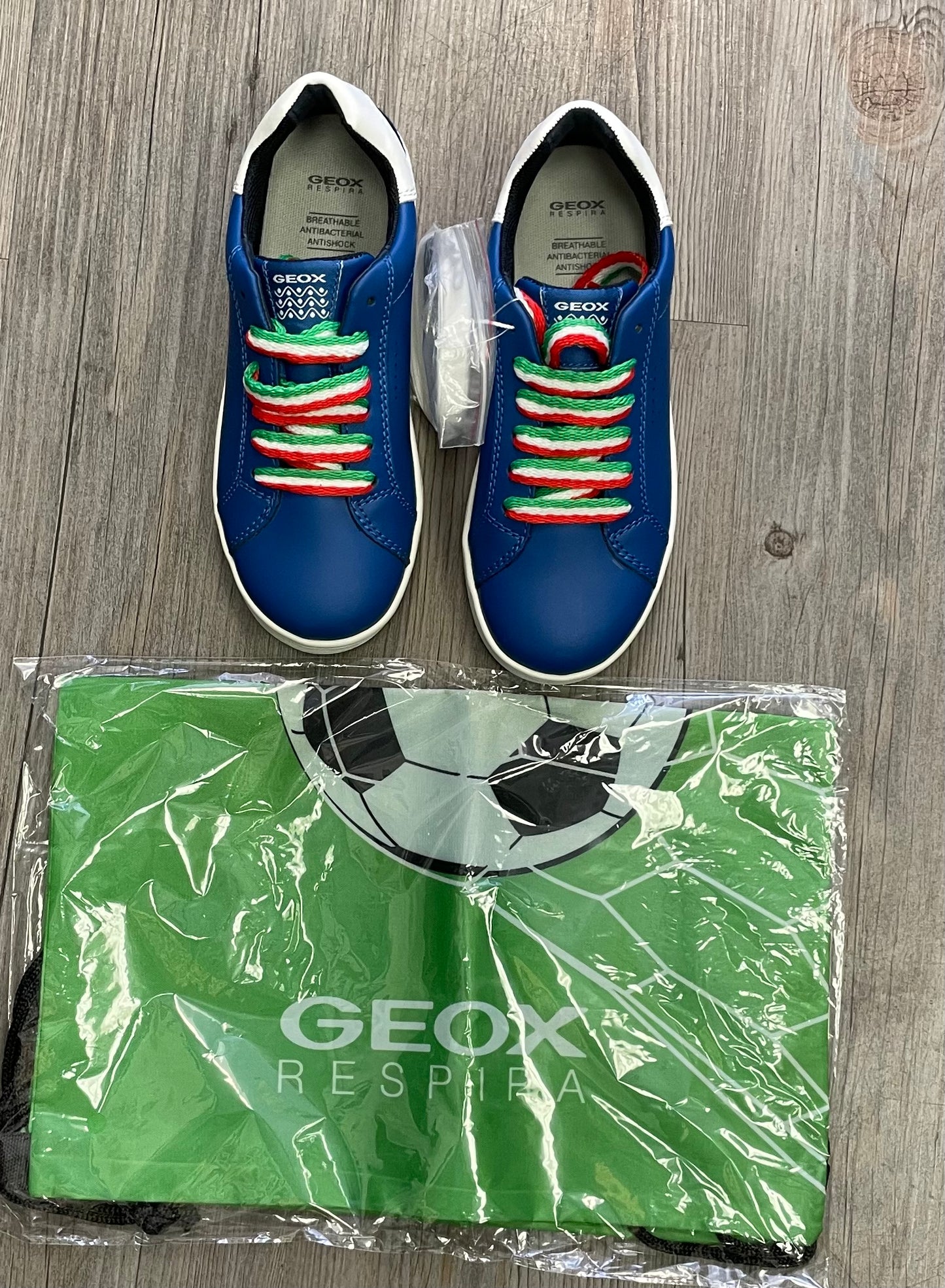 Blue Geox Italy Lace Ups, 13Y