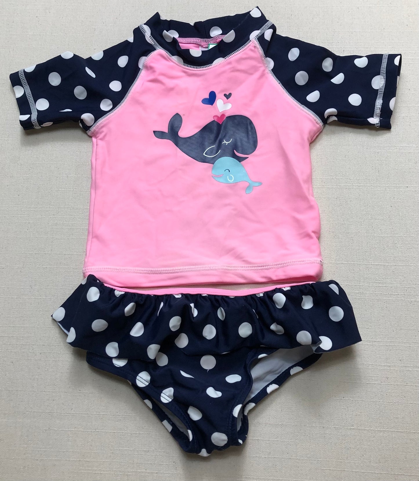 Polka Carters Bathing Suit 2pc, 18M