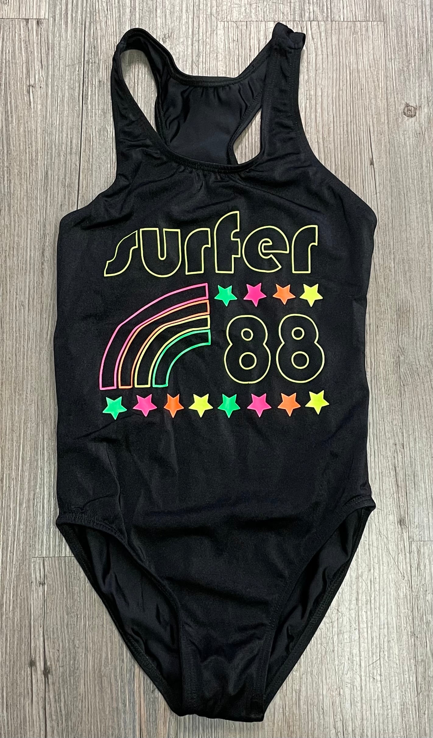 Black Random Hearts Bathing Sui, 10Y