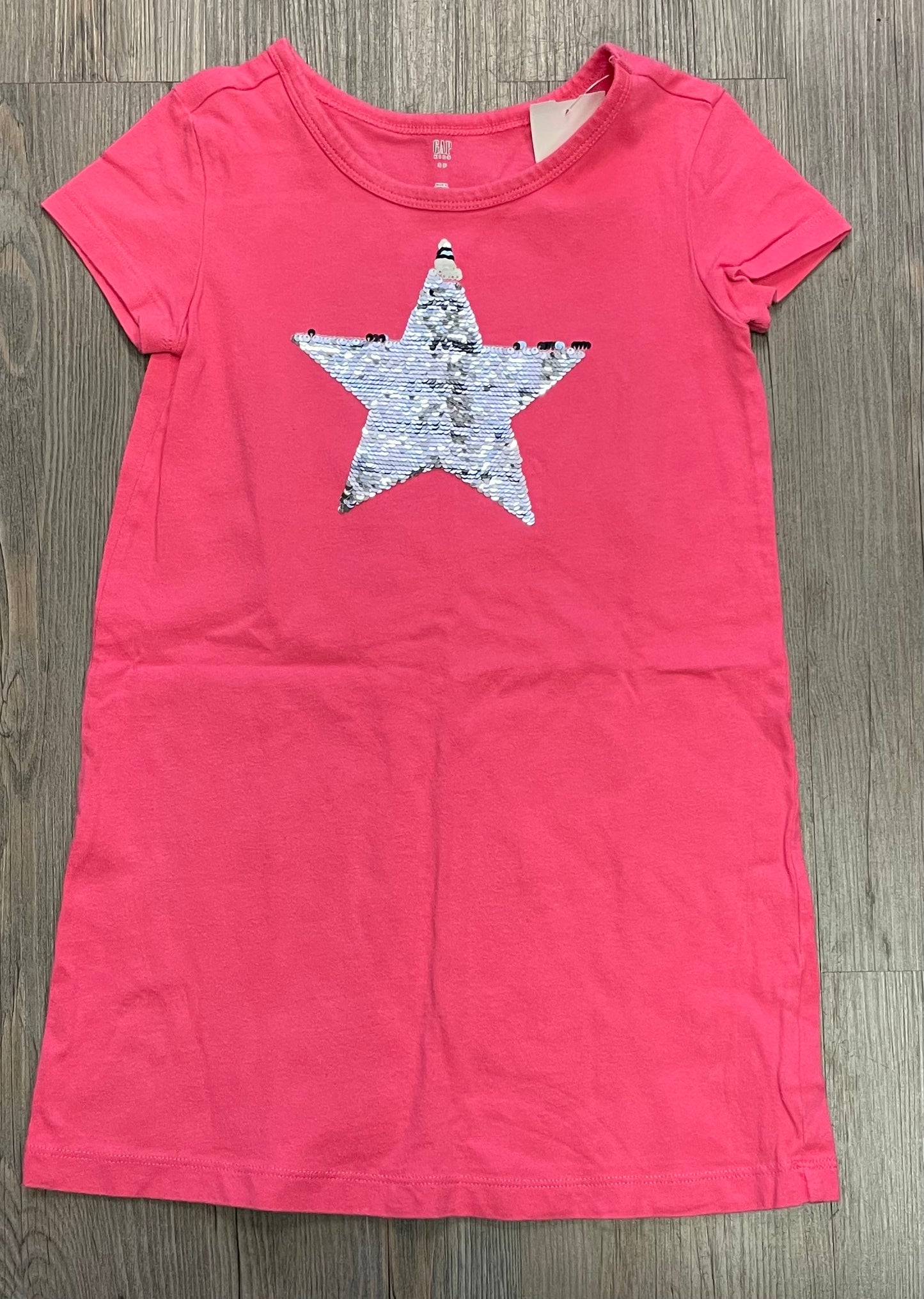 Pink Gap Sequins Star Dress, 6-7Y