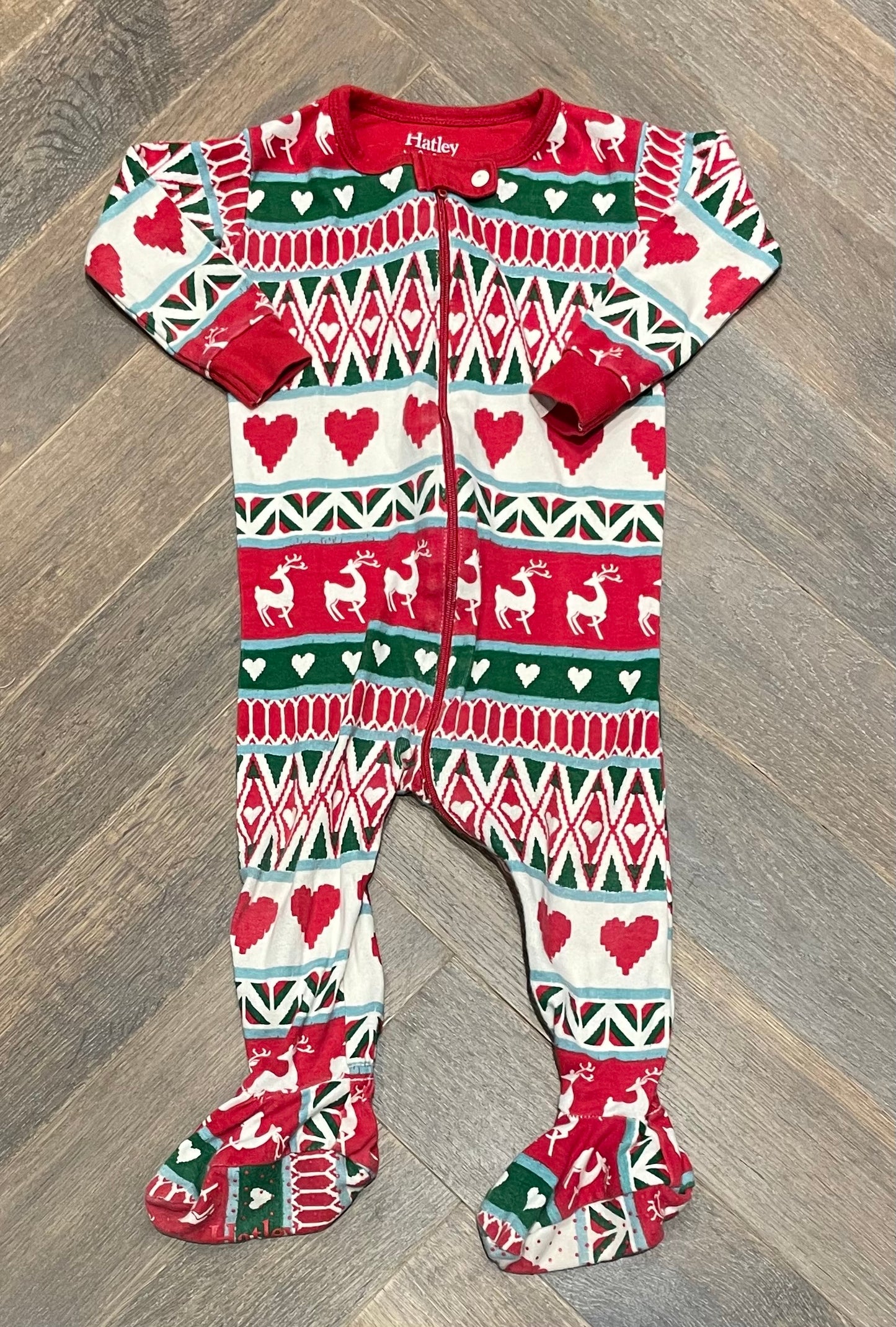 Multi Hatley Pj Onesie, 12-18M