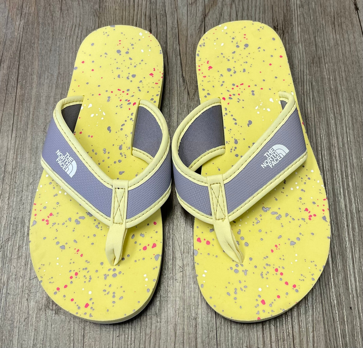 Yellow Northface Flip Flop, 1Y