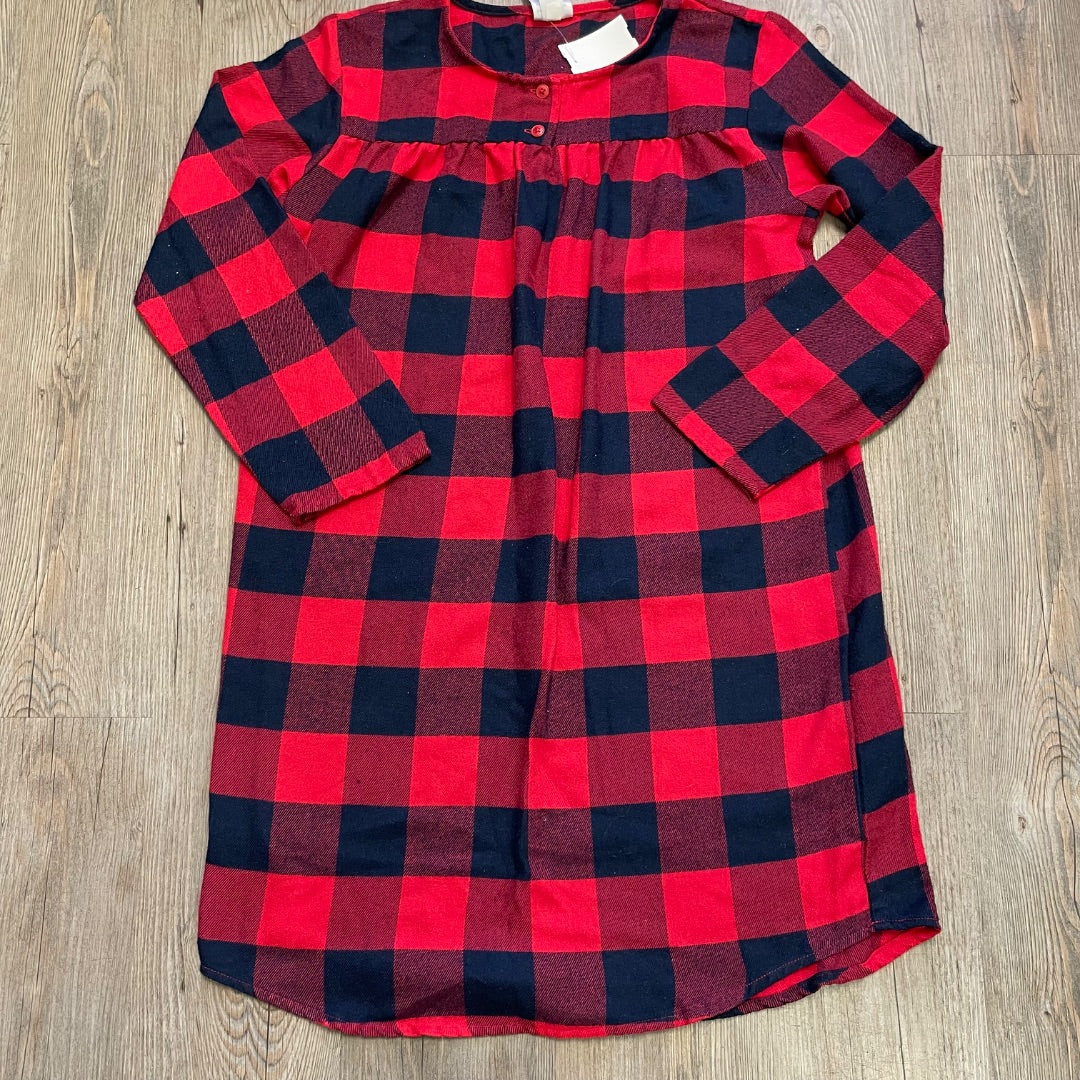 Plaid Lands End LS Nightgown, 12Y