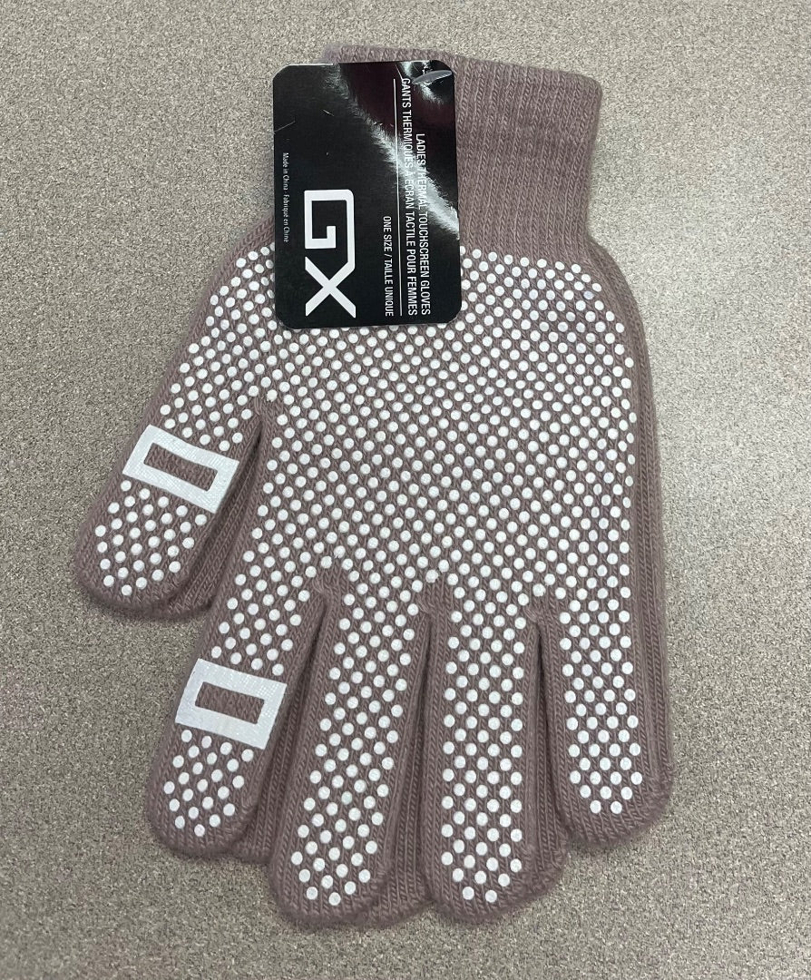 Mocha Gertex Thermal Touchscreen Knit Gloves, 12Y+