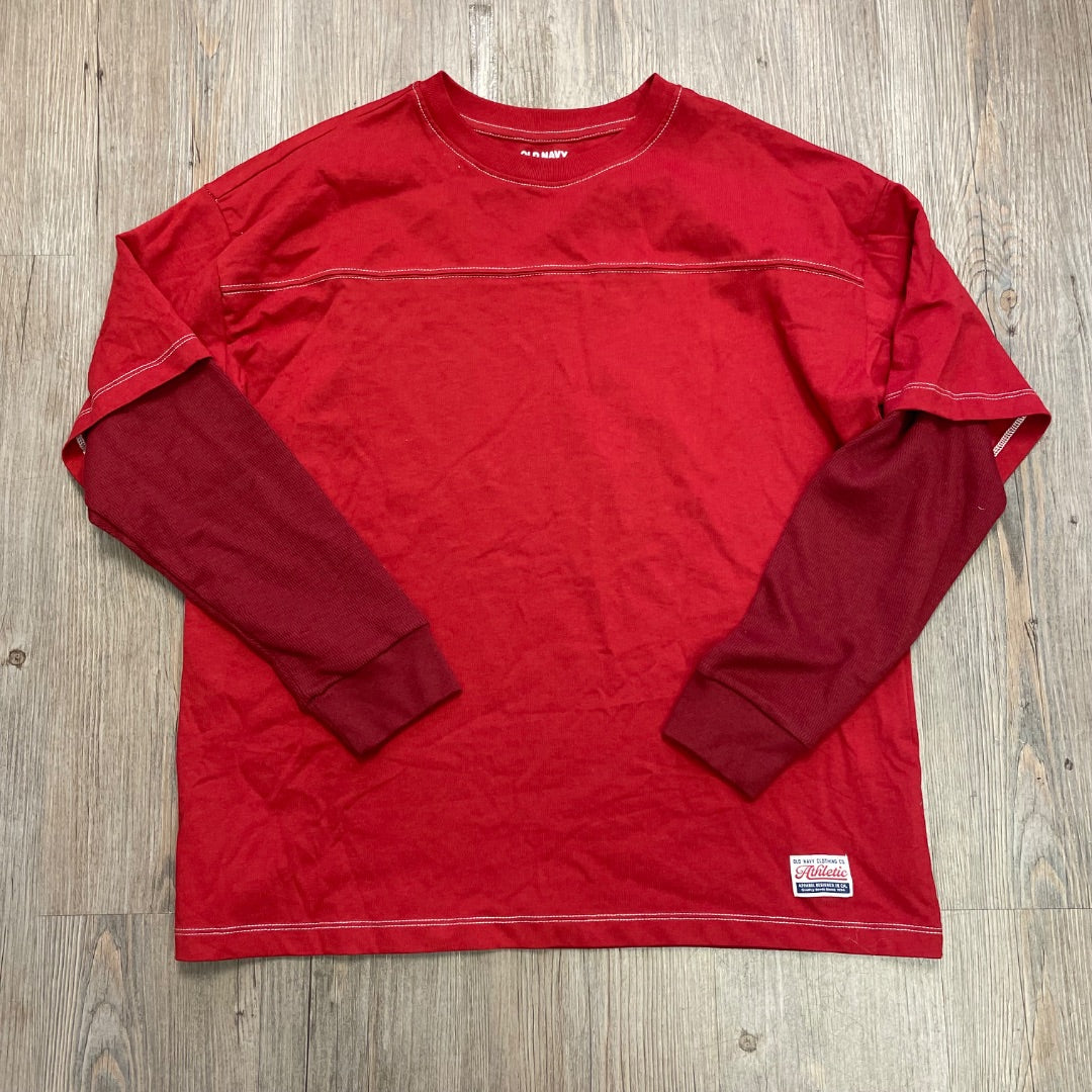 Red OldNavy NEW LS Top, 14-16Y