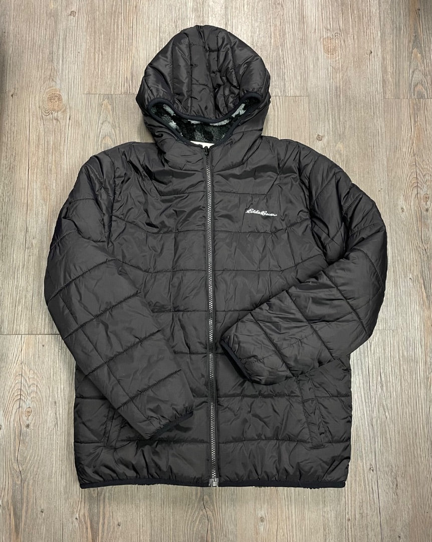 Black,Camo Eddie Bauer Fleecelined reversible jacket, 14-16Y