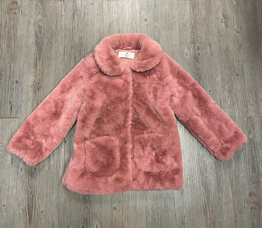 Pink H&M Faux Fur Jacket, 5-6Y