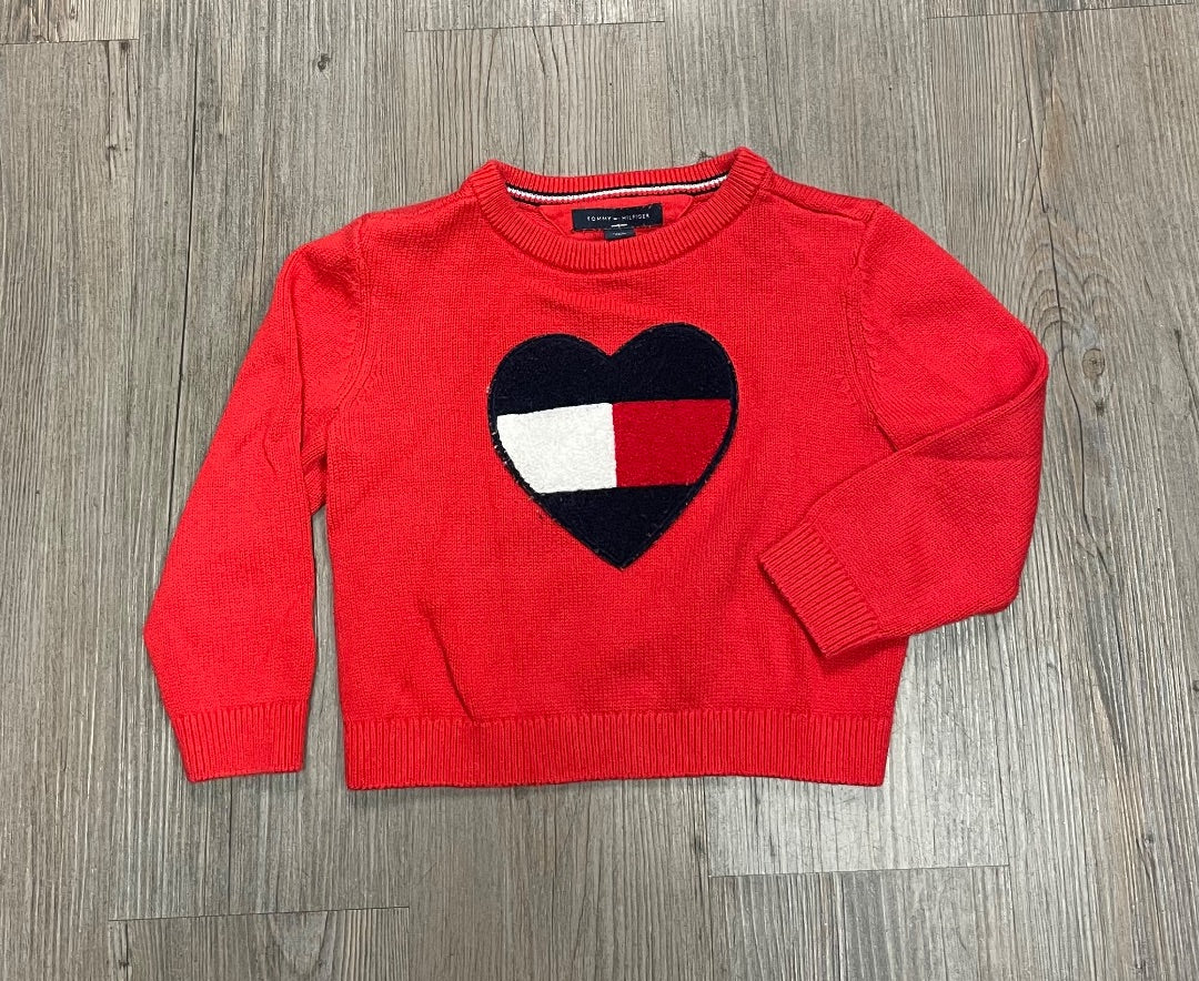 Red Tommy Hilfiger Knit Sweater, 2-3Y