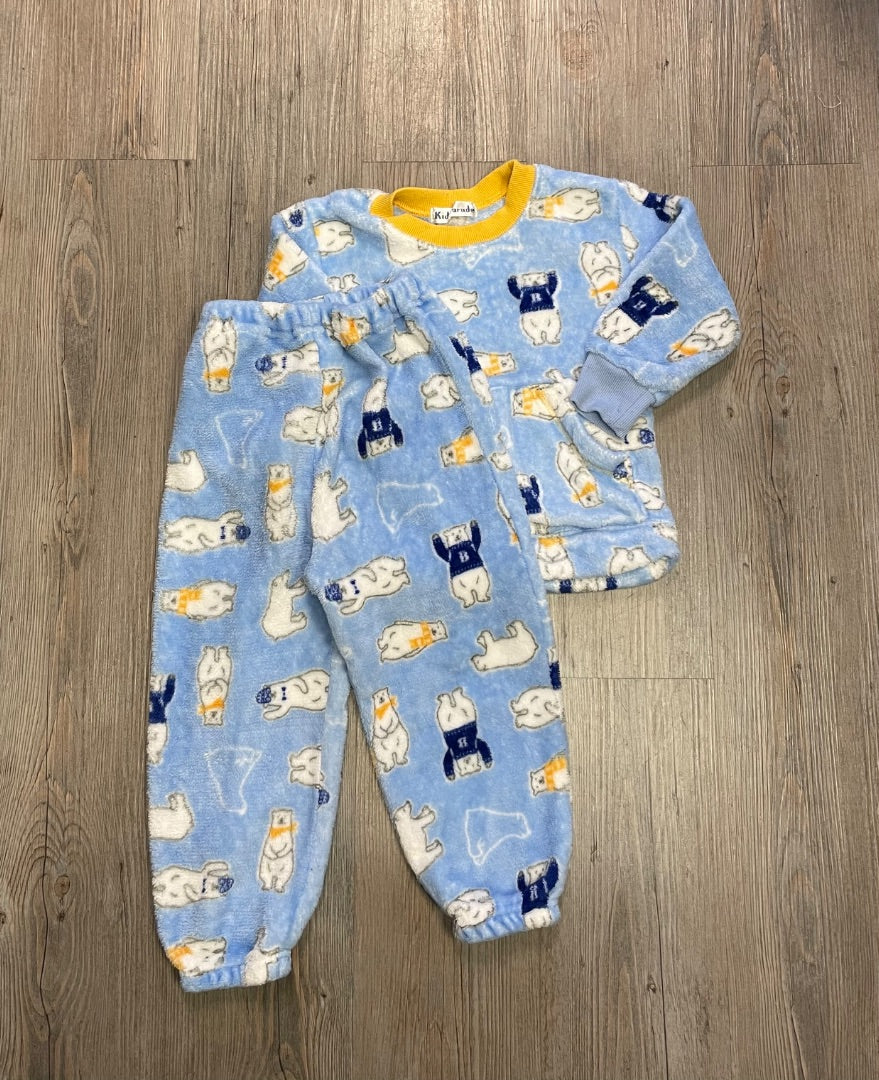 Blue Kids Parade Fleece PJ Set, 2-3Y
