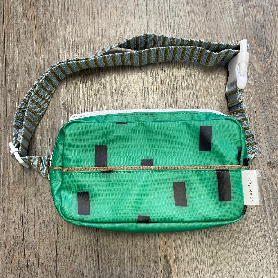 Green Black Sticky Lemon Fanny Pack, Pre-owned