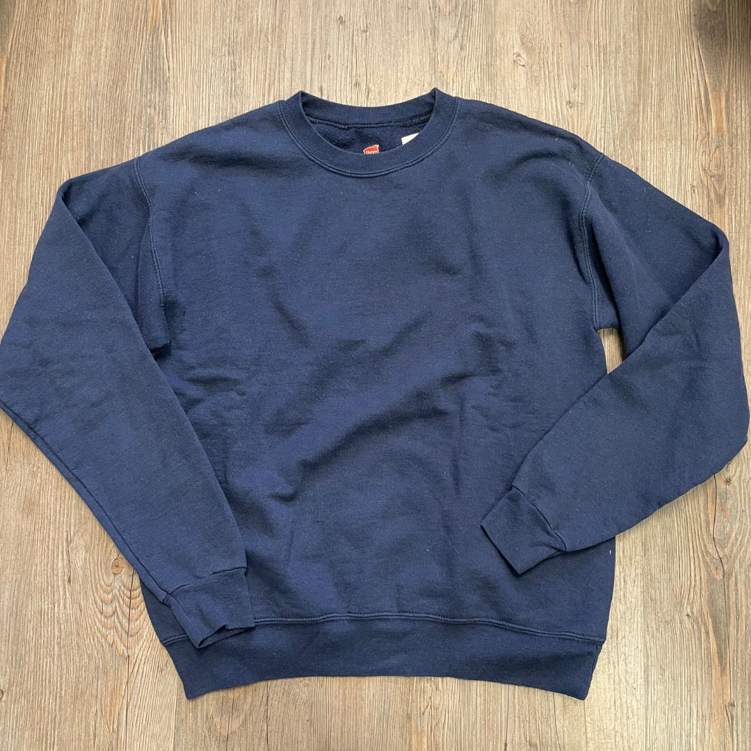 Navy Hanes Sweatshirt, Small