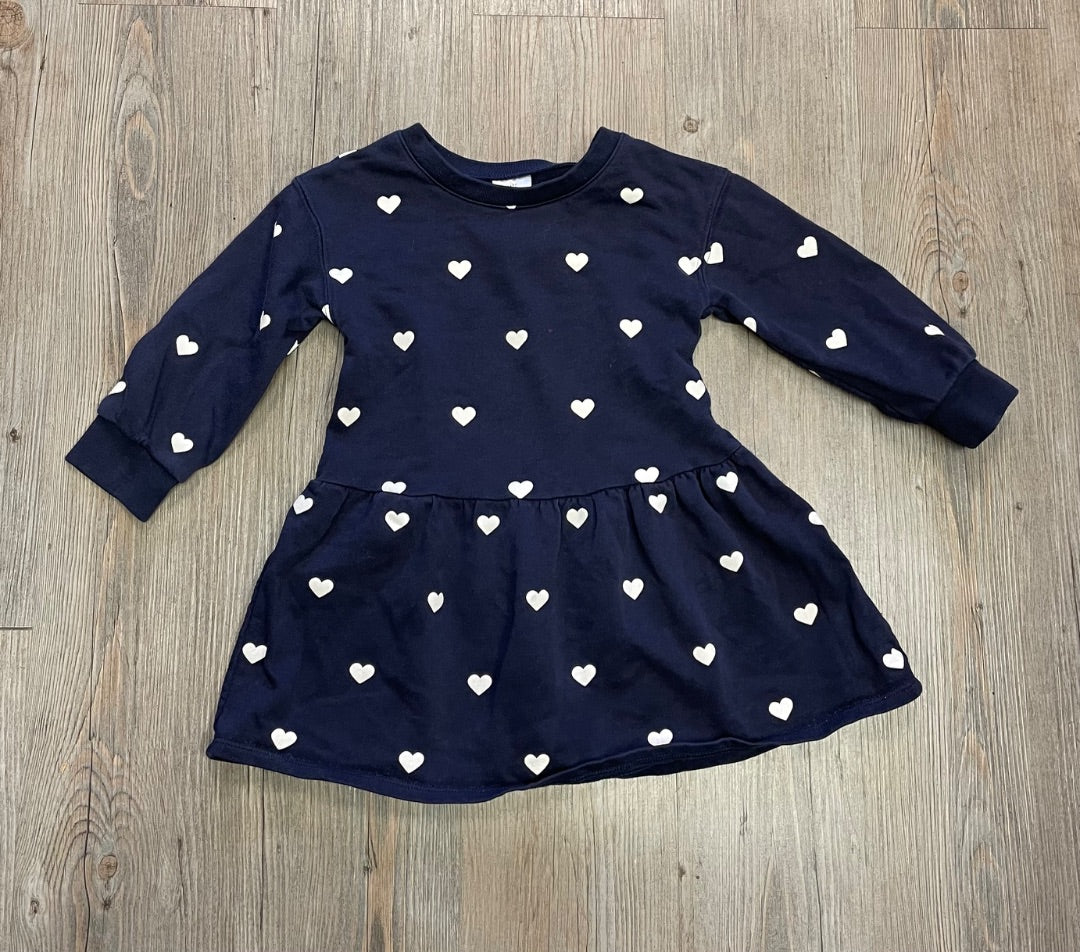 Navy Gap Long Sleeve Dress, 3Y