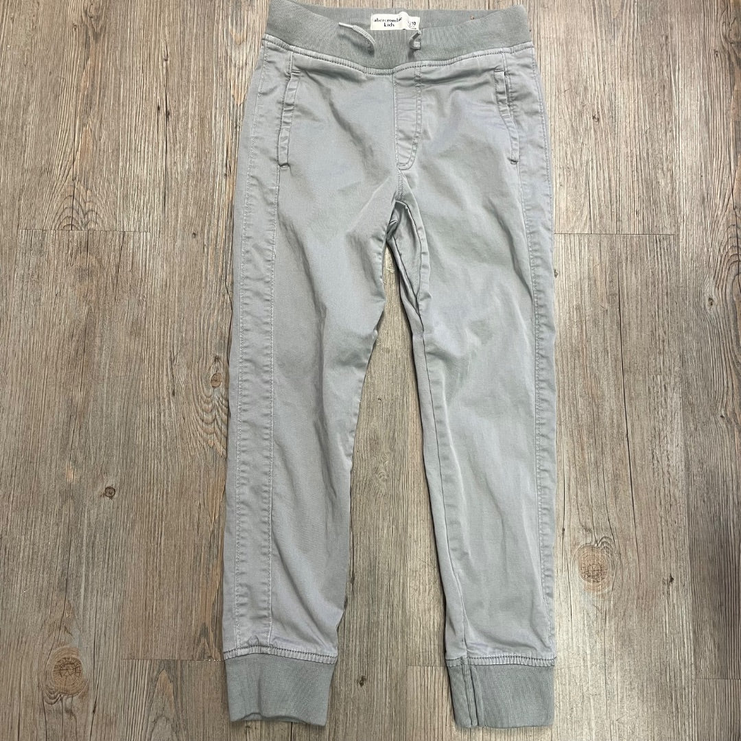 Grey Abercrombie Jogger Pants, 10Y