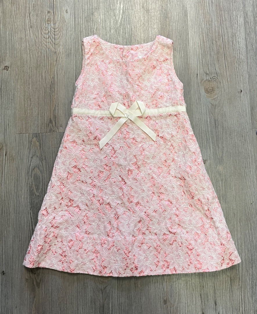 Pink Elodie & Elvis SSL Lace Dress, 6Y