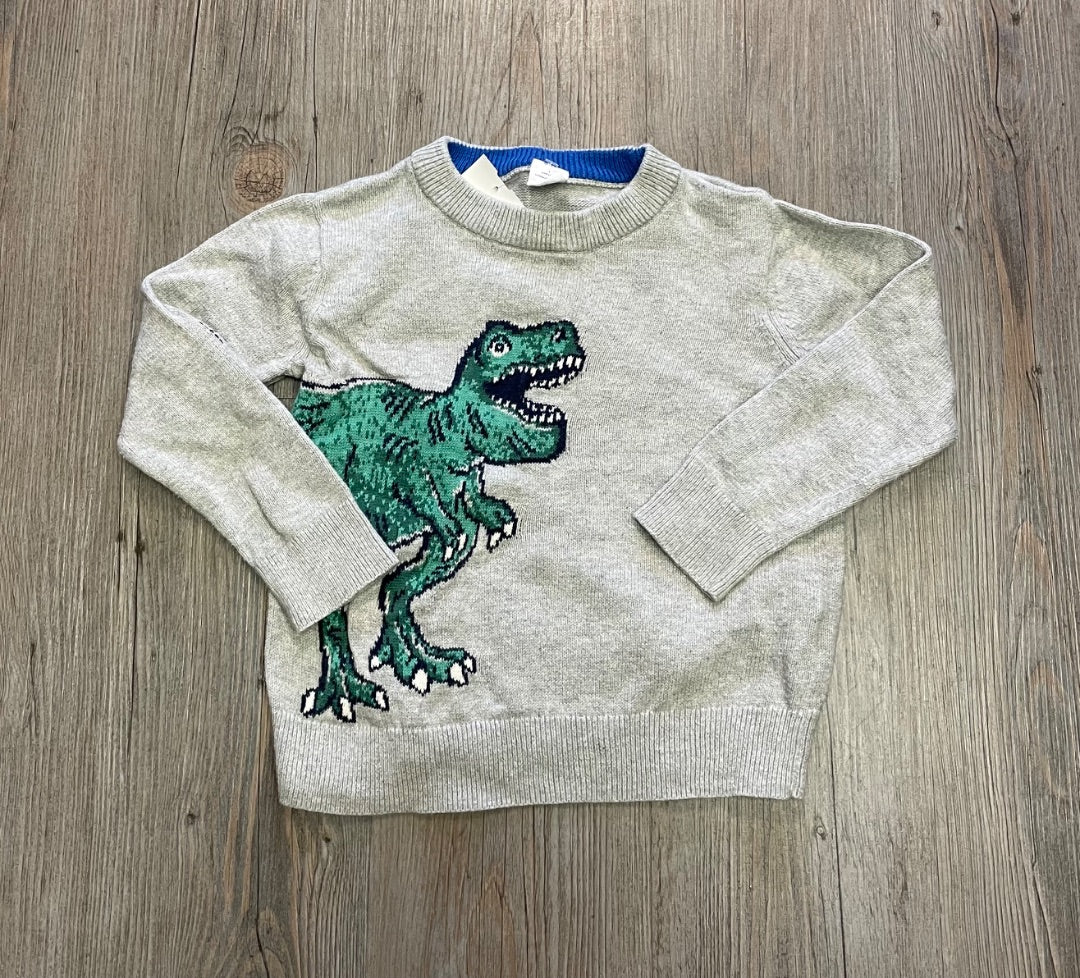 Grey Gap Knit Sweater, 3Y