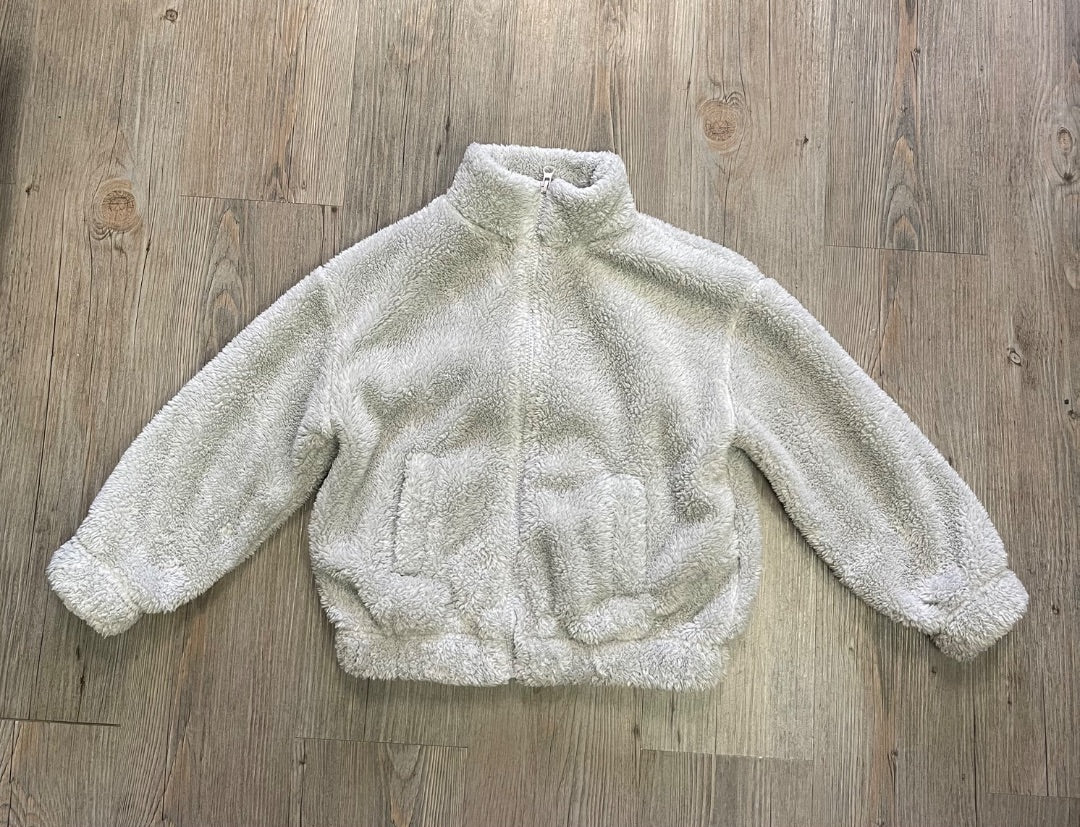 Grey Ukids Fluffy Fleece Jacket, 5-6Y
