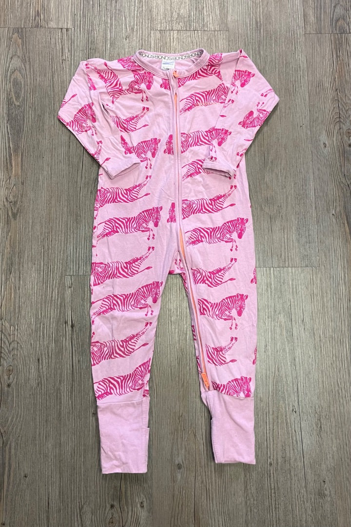 Pink Bonds PJ Onesie, 12-18M