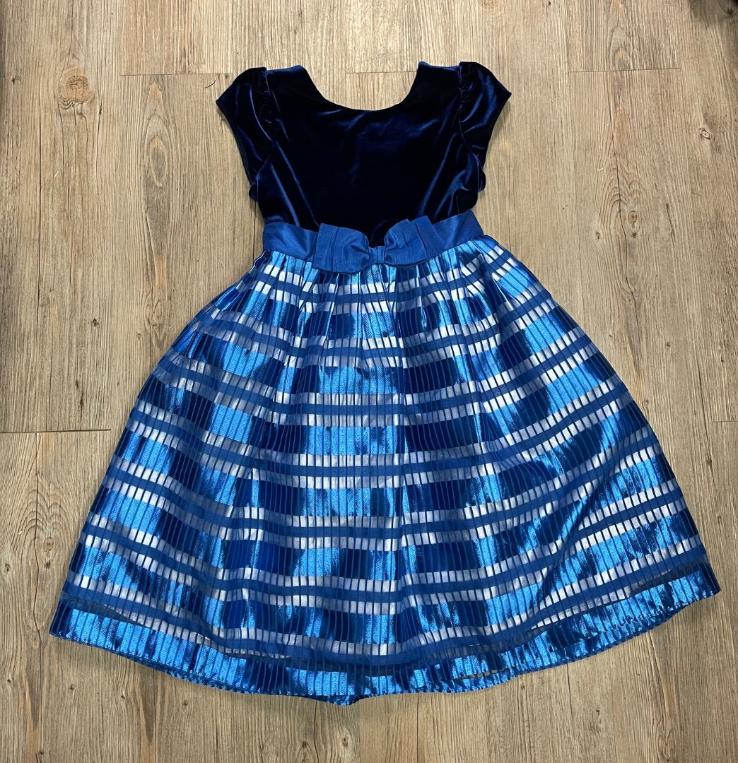 Blue Jona Michelle Velvet SSL Dress, 8Y