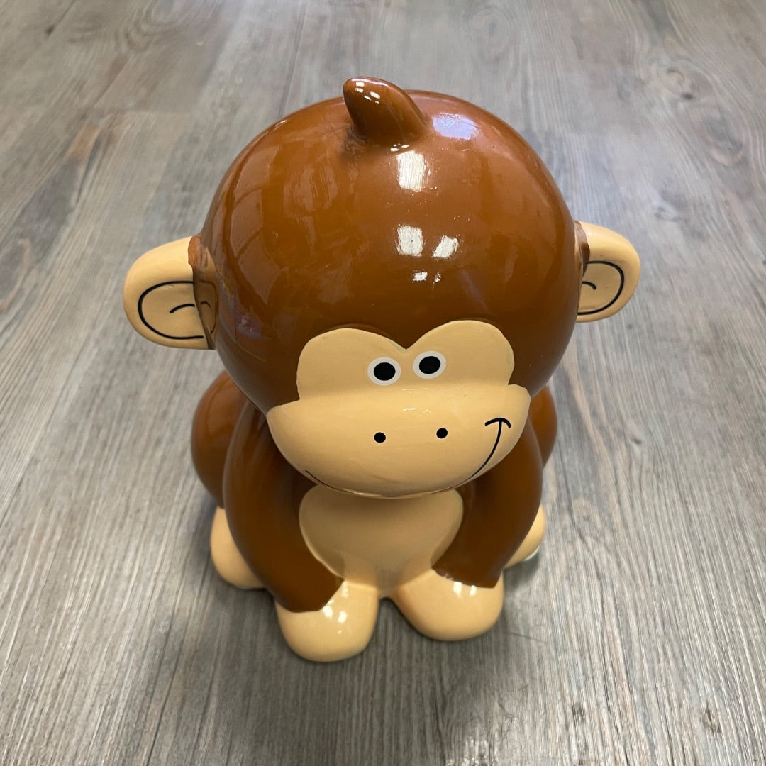 Brown F.A.B Monkey Piggy Bank, Pre-owned