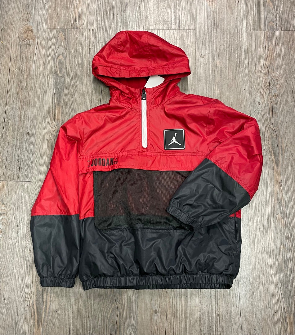 Red Jordan Fleecelined Pullover Hooded Jacket, 8-10Y
