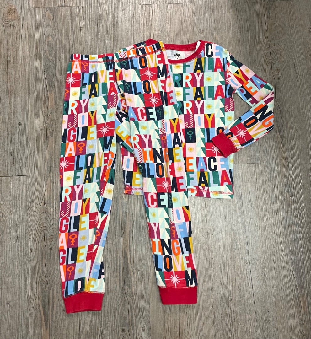 Multi Colour Indigo Baby Holiday PJ Set, 8Y