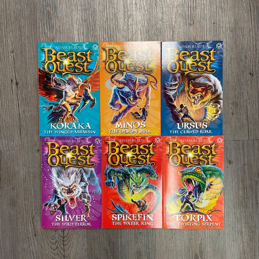 6 Books Adam Blade Beast Quest Series #9 The Warlock's Staff, Paperback