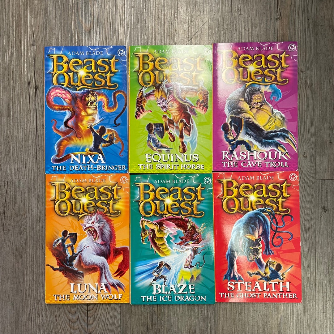6 Books Adam Blade Beast Quest Series #4 The Amulet of Adventia, Paperback