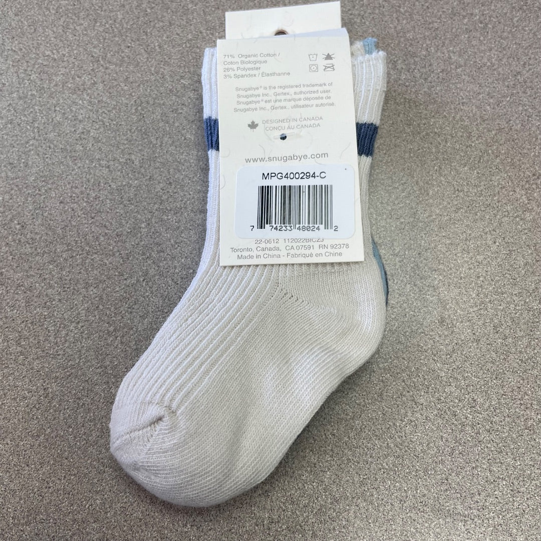 Folkstone Grey Snugabye Organic Collection 3 pcs Socks Set, 0-12M
