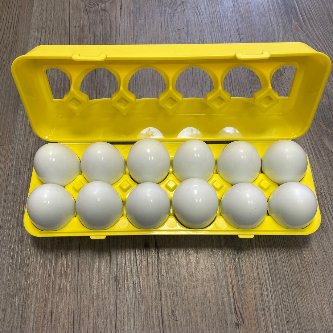 Yellow White Happy Element Match And Count Eggs, Pre-owned