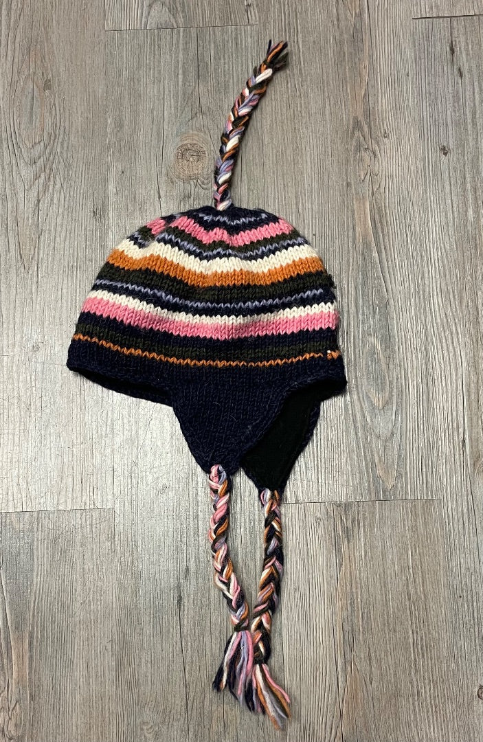Multi Colour Sharanel Wool Lined Knit Hat, 8-10Y