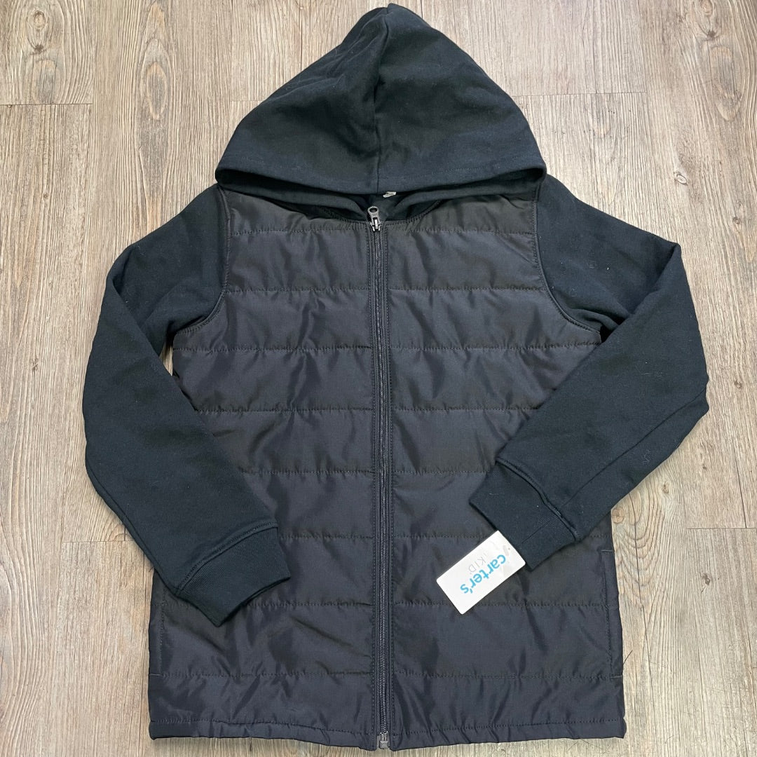Black Carters Hooded Zip Jacket, 12Y