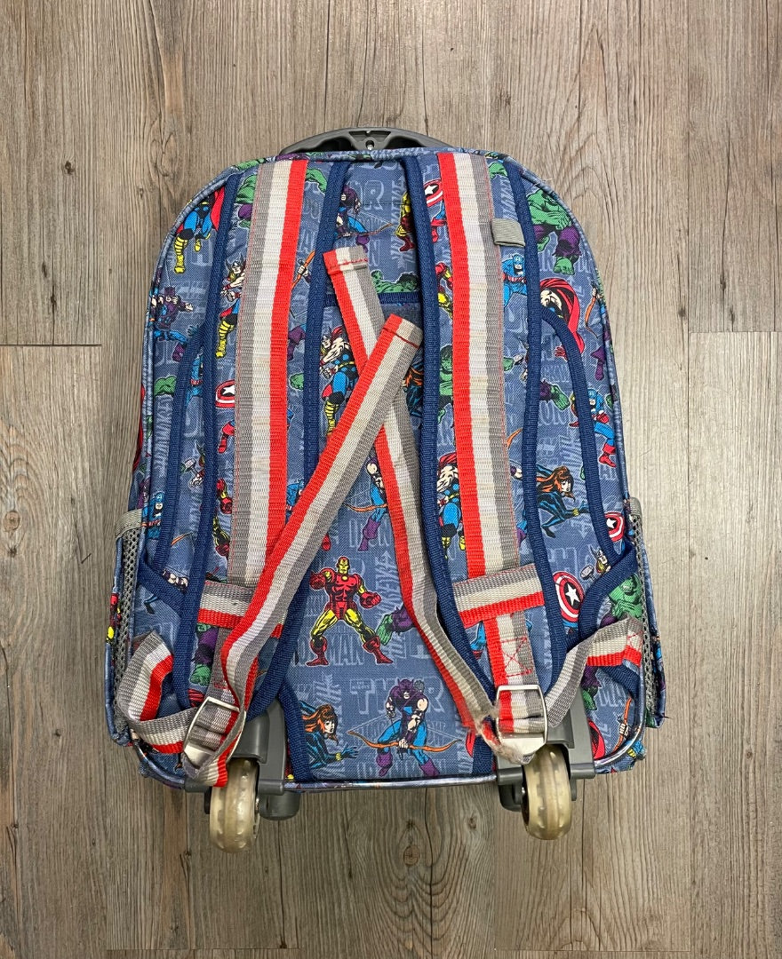 Navy Pottery Barn Rolling Marvel Super Heros Backpack, 6-8Y