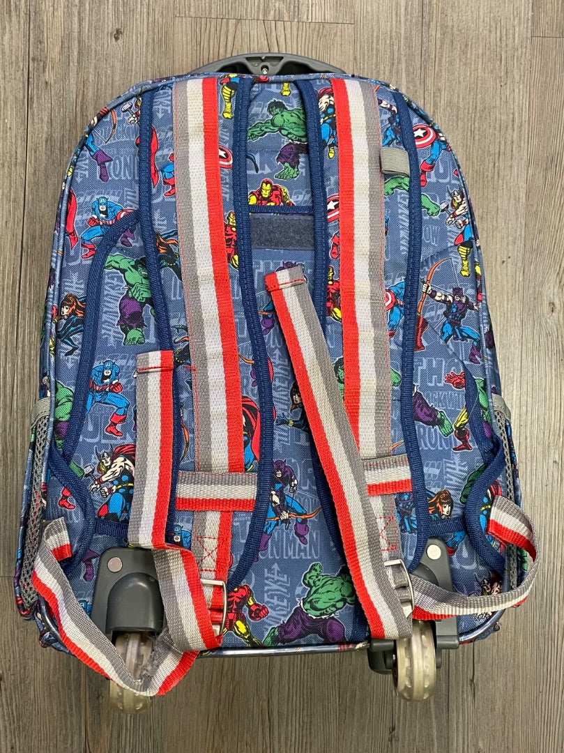 Navy Pottery Barn Rolling Marvel Super Heros Backpack, 6-8Y