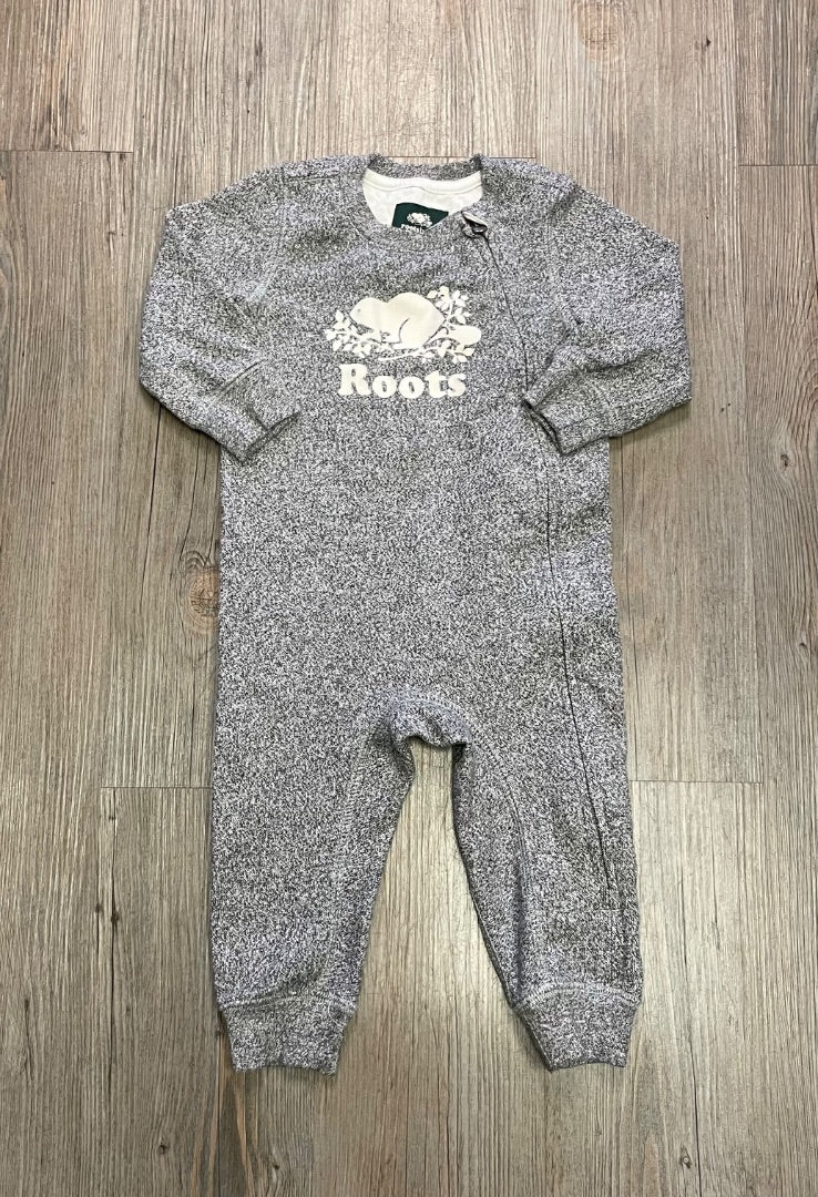 Salt & Pepper Roots Long Sleeve Romper, 12-18M