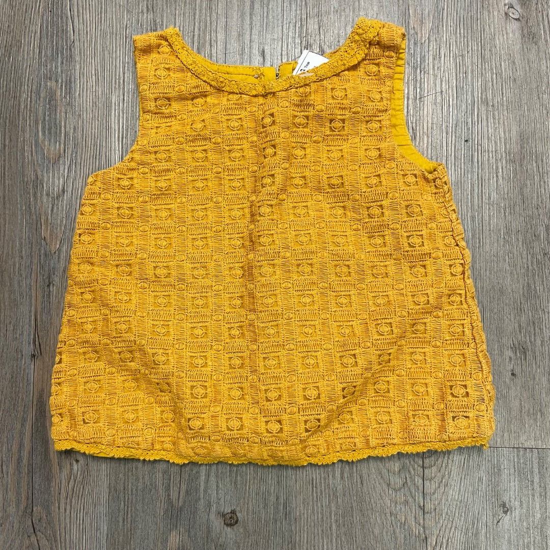 Mustard Oshkosh Tank Top, 4Y