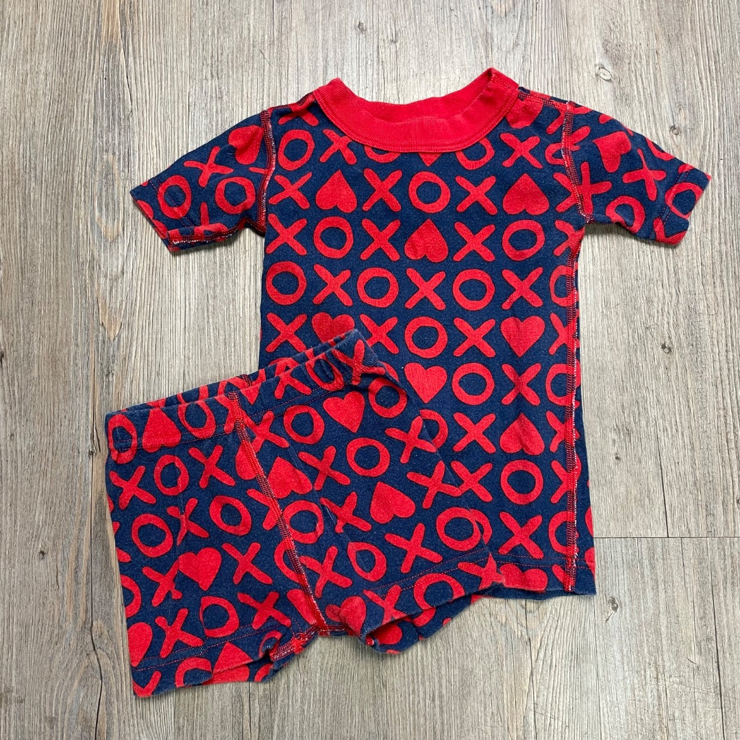 Red Navy Hanna Anderson 2PC PJ Set, 4Y