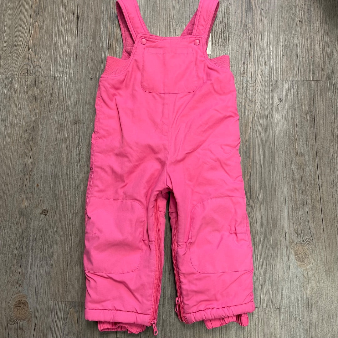 Pink Childrens Place Bib Snow Pants, 18M
