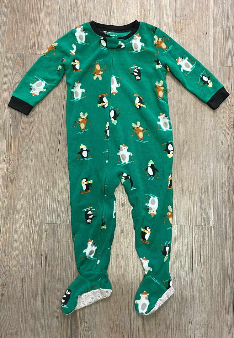 Green Carters Fleece Pj Onesie, 2Y