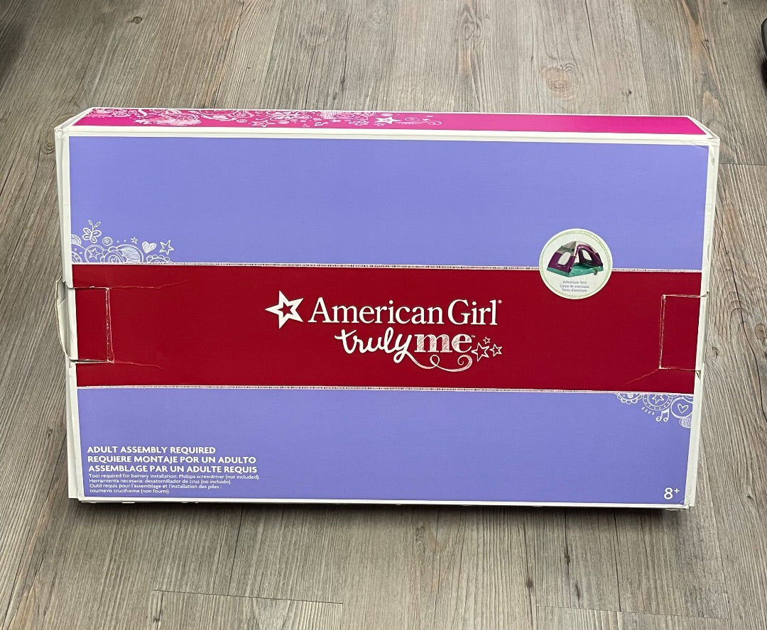 Purple/Green American Girl Aventure Tent with Sleeping Bag, 18 Inch