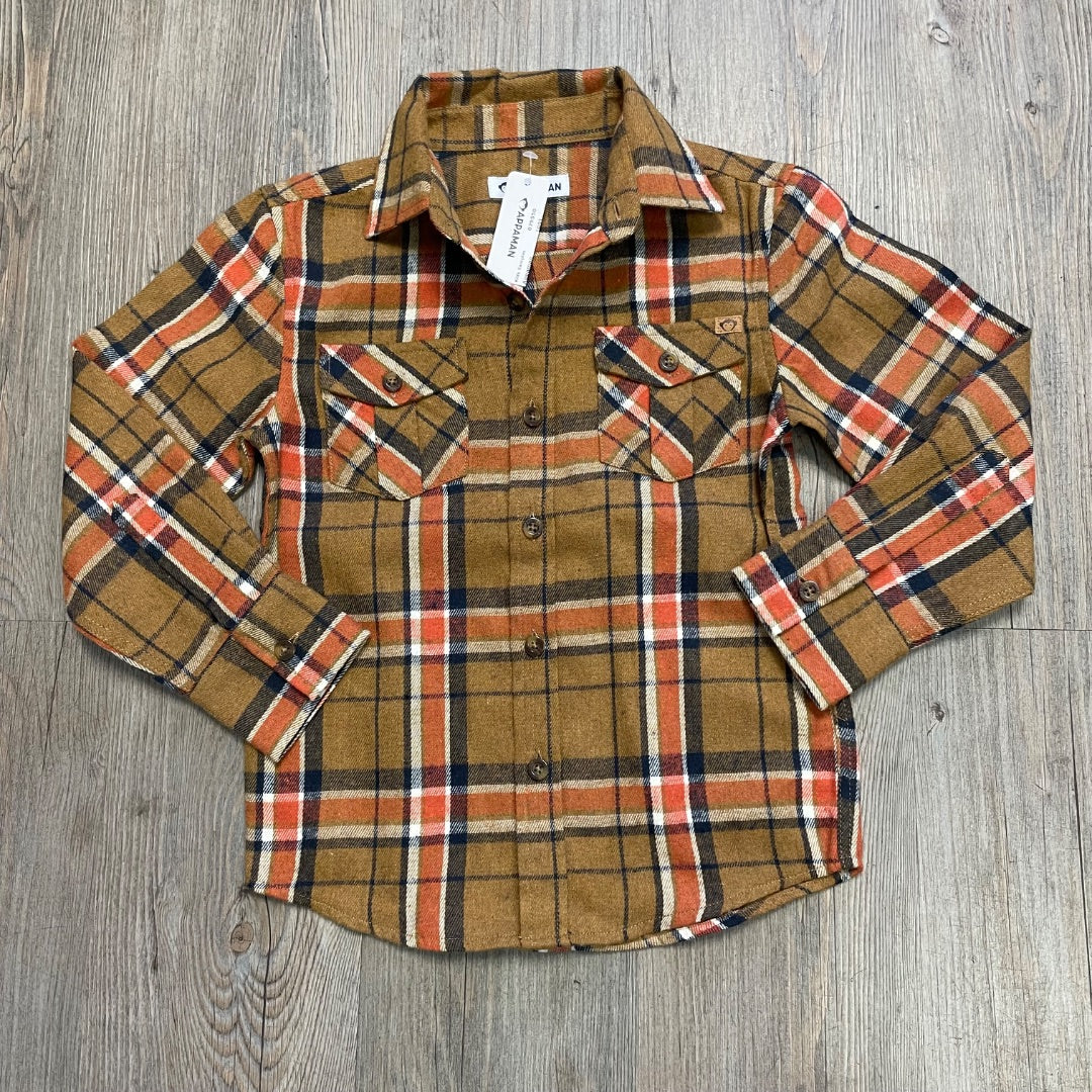 Plaid Appaman Flannel Shirt, 6Y