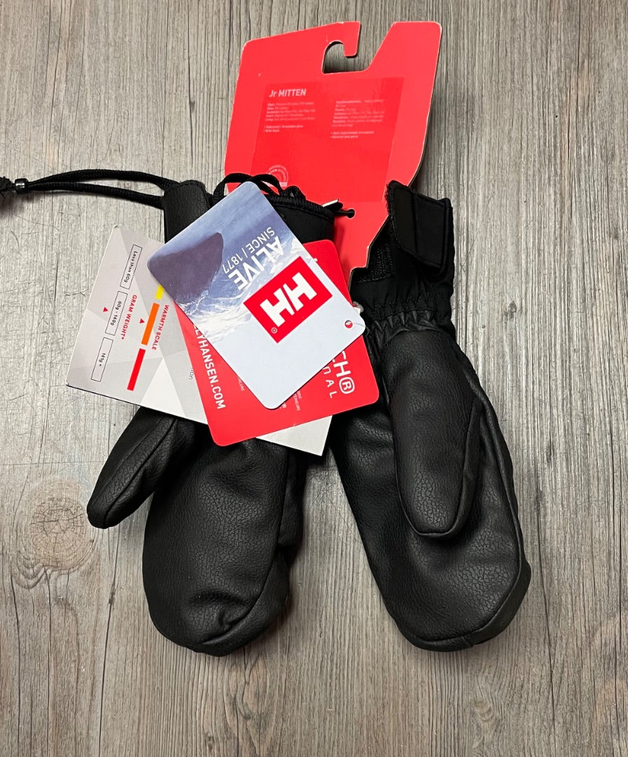 Black Helly Hansen Winter Mitts, 12Y