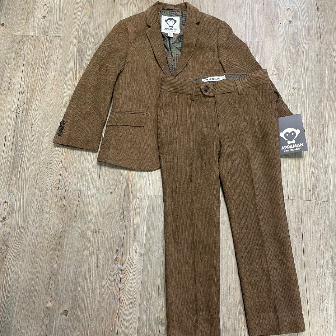 Mocha Appaman Coduroy Suit Set, 6Y
