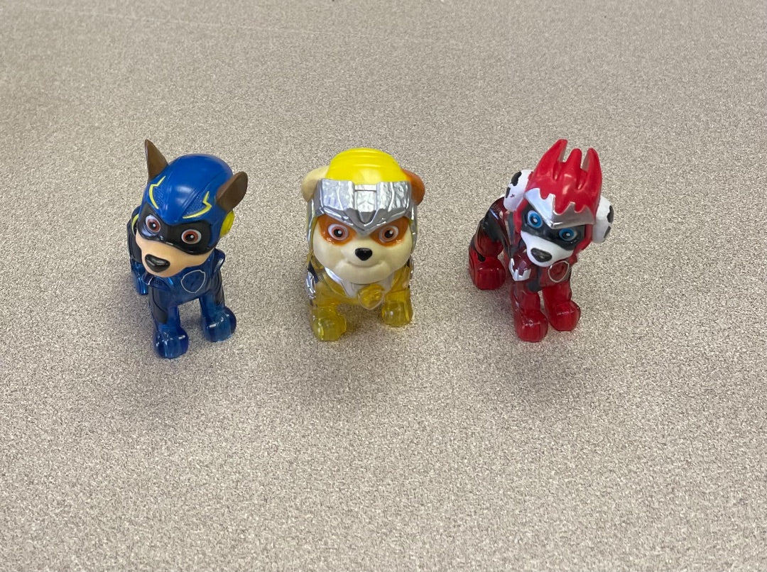 Multi Colour Paw Patrol Action Figure Set 3PC, 3Y+