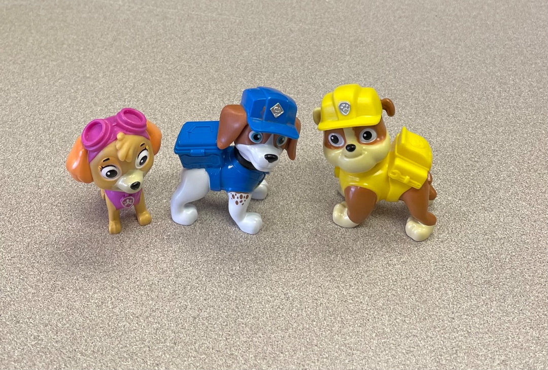 Multi Colour Paw Patrol Action Figure Set 3PC, 3Y+
