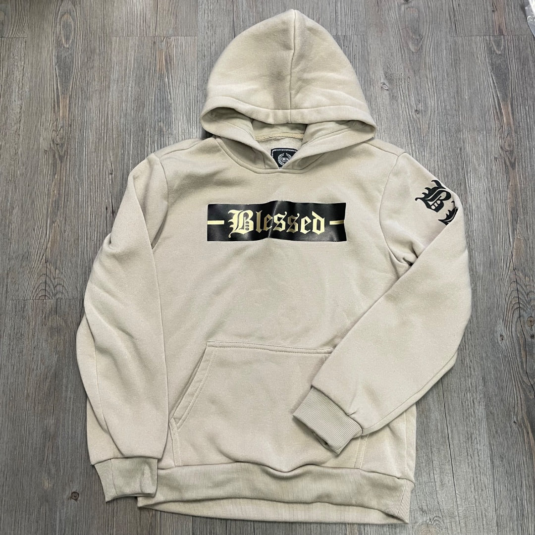 Tan CR-24 Chrome Edge Pullover Hoodie, 14-16Y