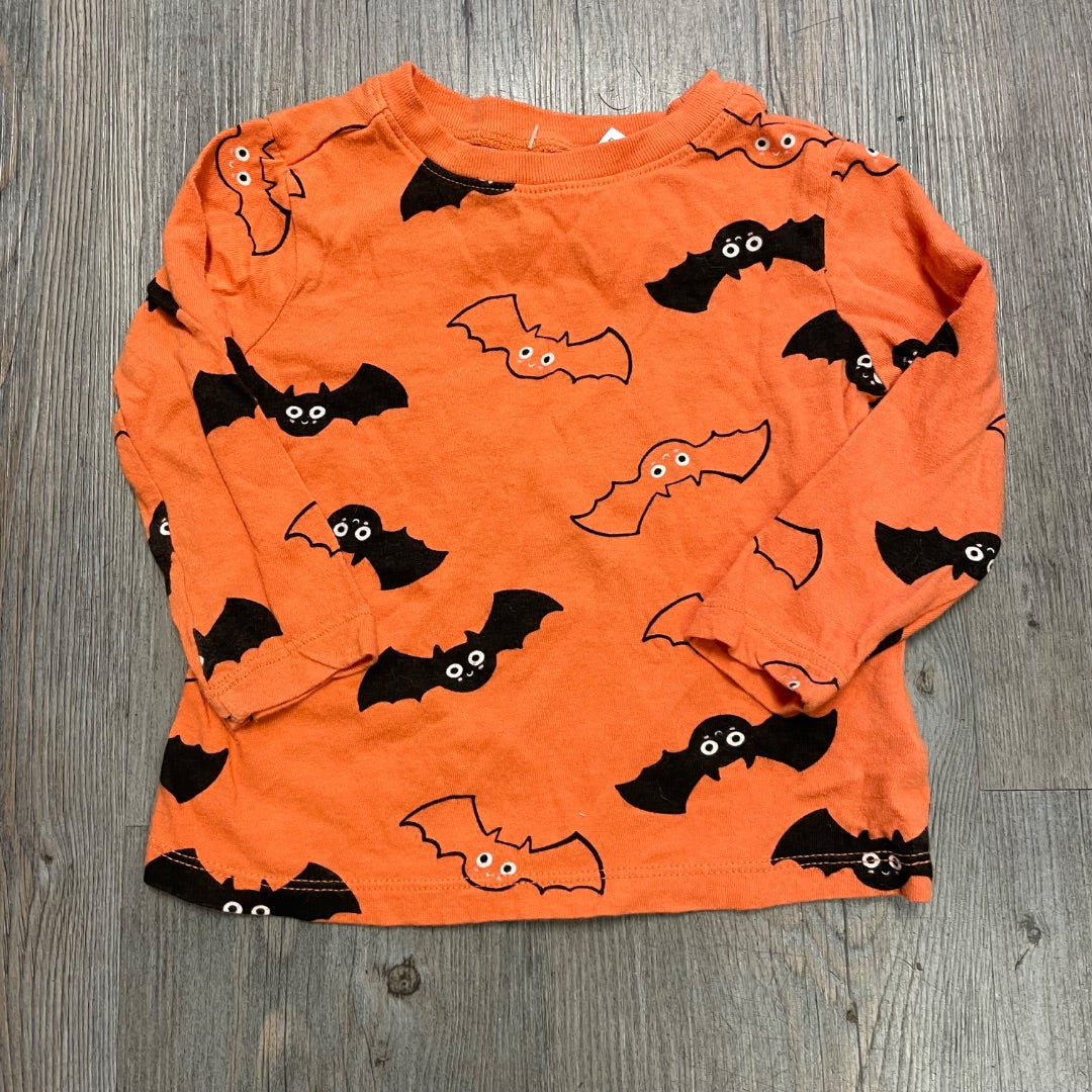 Bat Pattern Old Navy Long Sleeve Top, 12-18M