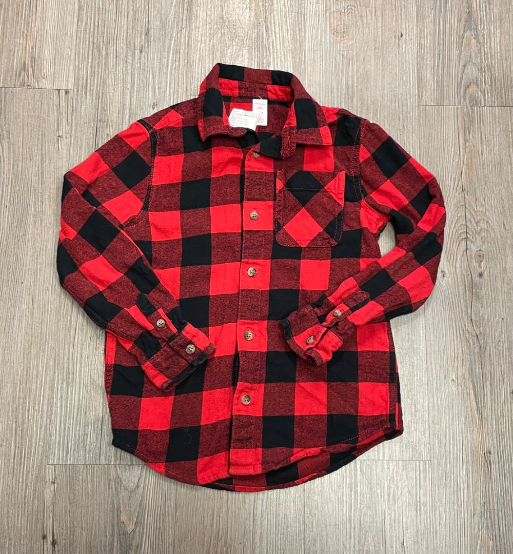 Bufallo Plaid Joe Fresh Long Sleeve Shirt, 6Y