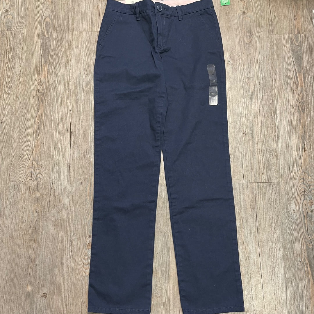 Navy Gap NEW Uniform Straight Khaki Pants, 12Y